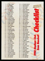1998 Stadium Club Base Set #CL1 Odd Series Checklist