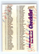 1998 Stadium Club Base Set #CL2 Odd Series Checklist
