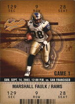 2003 Fleer Authentix #67 Marshall Faulk