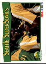 1991 NBA Hoops Base Set #298 Seattle Team Card