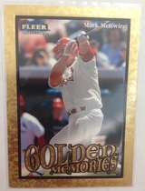1999 Fleer Tradition Golden Memories #9GM Mark McGwire