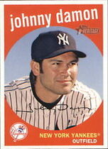 2008 Topps Heritage Black Back #155 Johnny Damon