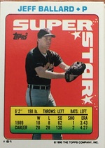 1990 Topps Stickers Backs (No Sticker) #61 Jeff Ballard