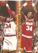 1995 Fleer Double Doubles #9 Hakeem Olajuwon