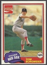 1981 Topps Coca-Cola Team Sets #1 Tom Burgmeier