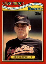 1990 Topps ToysRUs Rookies #21 Gregg Olson