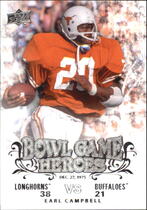 2011 Upper Deck College Legends Bowl Game Heroes #BGHEC Earl Campbell
