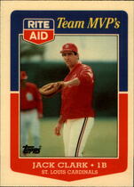 1988 Topps Rite-Aid Team MVPs #10 Jack Clark