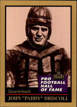 1991 ENOR Pro Football HOF #36 Paddy Driscoll