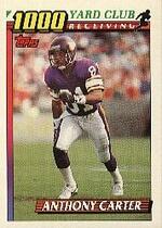 1991 Topps 1000 Yard Club #17 Anthony Carter