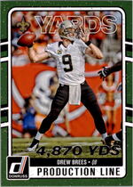 2016 Donruss Production Line Yardage #11 Drew Brees