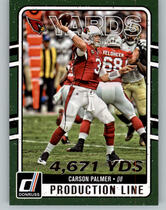2016 Donruss Production Line Yardage #14 Carson Palmer