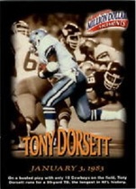 1997 Fleer Million Dollar Moments #29 Tony Dorsett