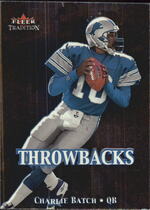 2000 Fleer Tradition Throwbacks #13T Charlie Batch