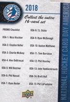2018 Upper Deck National Hockey Card Day USA #NNO Checklist