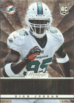 2013 Panini Prestige Prestigious Picks Gold #40 Dion Jordan