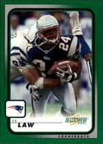 2001 Score Base Set #123 Ty Law