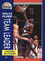 1991 Fleer Base Set #378 Dikembe Mutombo