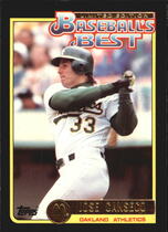 1992 Topps McDonalds Baseballs Best #22 Jose Canseco