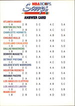 1993 NBA Hoops Scoops #HS28 Answer Card