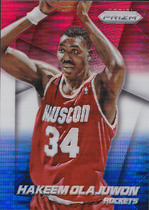 2014 Panini Prizm Prizm Red White and Blue Pulsar #153 Hakeem Olajuwon