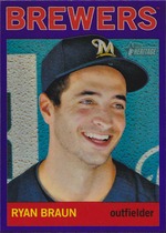 2013 Topps Heritage Chrome Purple Refractor #HC80 Ryan Braun