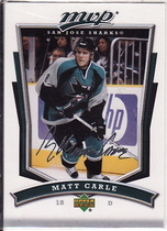 2007 Upper Deck MVP #268 Matt Carle