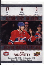 2017 Upper Deck Tim Hortons Game Day Action #GDA-8 Max Pacioretty