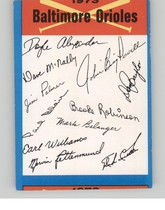 1973 Topps Blue Team Checklist #2 Baltimore Orioles