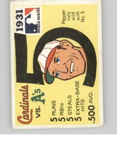 1971 Fleer Laughlin World Series (Black Text Back) #29 1931 A'S|Cardinals