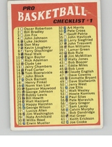 1971 Topps Base Set #144 NBA Checklist No. 1