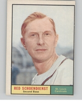 1961 Topps Base Set #505 Red Schoedienst