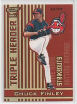 2000 Pacific Revolution Triple Header Holographic Gold #27 Chuck Finley