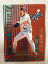 2000 Pacific Revolution Triple Header Platinum Blue #28 Kevin Brown