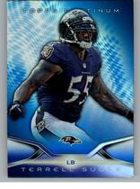 2014 Topps Platinum Blue Wave Refractor #96 Terrell Suggs