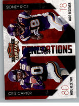 2010 Panini Threads Generations #4 Cris Carter|Sidney Rice