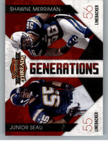 2010 Panini Threads Generations #5 Junior Seau|Shawne Merriman