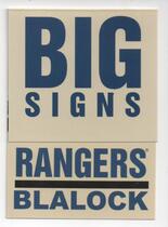 2004 Fleer Platinum Big Signs #15BS Hank Blalock
