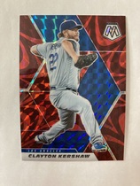 2021 Panini Mosaic Reactive Red #32 Clayton Kershaw