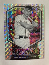 2021 Panini Mosaic Vintage Silver Mosaic #V4 Eddie Mathews