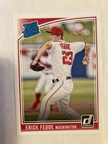 2018 Panini Chronicles Donruss Rated Rookies #277 Erick Fedde