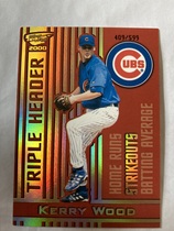 2000 Pacific Revolution Triple Header Holographic Gold #26 Kerry Wood