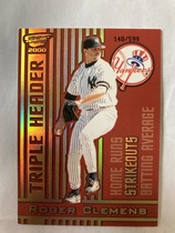 2000 Pacific Revolution Triple Header Holographic Gold #29 Roger Clemens