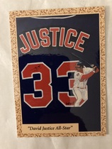 1998 Fleer Sports Illustrated Then and Now Art of the Game #5AG David Justice