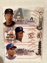 2002 Fleer Triple Crown Season Crowns #9SC Randy Johnson|Greg Maddux|Pedro Martinez