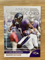 2023 Panini Prestige For the Record #16 Rashod Bateman