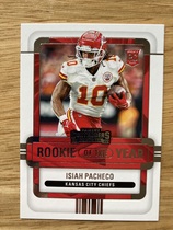 2022 Panini Contenders Rookie of the Year Contenders #21 Isiah Pacheco