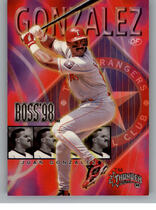 1998 Fleer Circa Thunder Boss #6B Juan Gonzalez