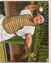 1950 Bowman Base Set #165 Bruce Edwards