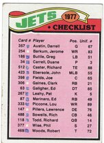1973 Topps Team Checklists #5 Jets